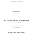 Tóm tắt luận án Tiến sĩ Luật học: Pháp luật về các hình thức khai thác thương mại đối với sáng chế tại Việt Nam