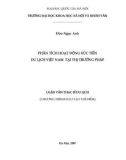 Luận văn Thạc sĩ Du lịch: Phân tích hoạt động xúc tiến du lịch Việt Nam tại thị trường Pháp