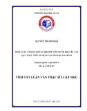 Tóm tắt luận văn Thạc sĩ Luật học: Pháp luật về bảo trợ xã hội đối với người khuyết tật qua thực tiễn áp dụng tại tỉnh Quảng Bình