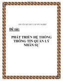 Luận văn PHÁT TRIỂN HỆ THỐNG THÔNG TIN QUẢN