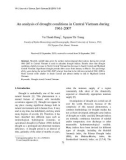 Báo cáo nghiên cứu khoa học An analysis of drought conditions in Central Vietnam during 1961-2007 