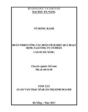 Tóm tắt Luận văn Thạc sĩ Quản trị kinh doanh: Hoàn thiện công tác phân tích hiệu quả hoạt động tại Công ty Cổ phần cao su Đà Nẵng