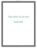 Mẹo chăm sóc da mùa hanh khô