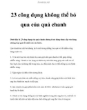 23 công dụng không thể bỏ qua của quả chanh