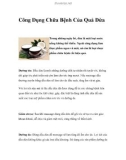 Công Dụng Chữa Bệnh Của Quả Dừa