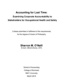 Doctoral thesis of Philosophy: Accounting for lost time: examining corporate accountability to stakeholders for occupational health and safety