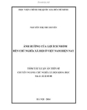 Tóm tắt Luận án Tiến sĩ Chủ nghĩa xã hội khoa học: Ảnh hưởng của lợi ích nhóm đến chủ nghĩa xã hội ở Việt Nam hiện nay