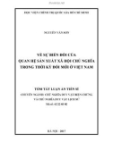 Tóm tắt luận án Tiến sĩ Chủ nghĩa duy vật biện chứng và chủ nghĩa duy vật lịch sử: Về sự biến đổi của quan hệ sản xuất xã hội chủ nghĩa trong thời kỳ đổi mới ở Việt Nam