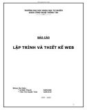 Báo cáo: Lập trình và thiết kế Web