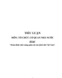 Tiểu luận: Hoàn thiện chức năng giám sát của Quốc hội Việt Nam