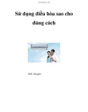 Sử dụng điều hòa sao cho đúng cách