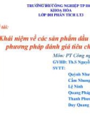 Đề tài: Khái niệm về các sản phẩm dầu mỏ và phương pháp đánh giá tiêu chuẩn