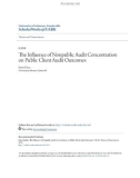 Accounting undergraduate Honors theses: The influence of nonpublic audit concentration on public client audit outcomes