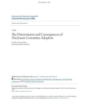 Accounting undergraduate Honors theses: The determinants and consequences of disclosure committee adoption