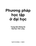 Phương pháp học tập ở đại học - Đại học Văn Lang