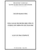 Luận văn Thạc sĩ Kinh tế: Nâng cao giá trị thương hiệu Công ty cổ phần viễn thông FPT