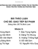 Bài thuyết trình Bài thảo luận Chủ đề: Giao tiếp sư phạm