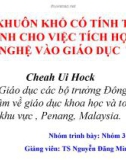 Bài thuyết trình: Một khuôn khổ có tính thực hành cho việc tích hợp công nghệ vào giáo dục toán