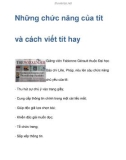 Những chức năng của tít và cách viết tít hay