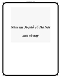 Nhìn lại 36 phố cổ Hà Nội xưa và nay