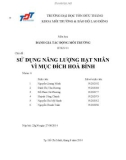 Báo cáo đánh giá tác động môi trường: Sử dụng năng lượng hạt nhân vì mục đích hòa bình (nhóm 6)