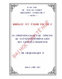 Khóa luận tốt nghiệp Kinh tế và phát triển: Giải pháp nâng cao hiệu quả công tác quản lý Ngân sách huyện Đăk Tô, tỉnh Kon Tum