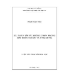 Luận văn Thạc sĩ Khoa học: Bài toán tối ưu không trơn trong bài toán ngược và ứng dụng