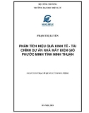 Luận văn Thạc sĩ Quản lý năng lượng: Phân tích hiệu quả kinh tế - tài chính dự án nhà máy điện gió Phước Minh