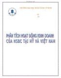 Đề Tài: Phân tích hoạt động kinh doanh của HSBC tại Mỹ và Việt Nam