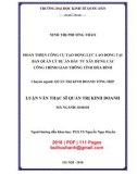 Luận văn Thạc sĩ Quản trị kinh doanh: Hoàn thiện công cụ tạo động lực lao động tại Ban Quản lý dự án đầu tư xây dựng các công trình giao thông tỉnh Hòa Bình