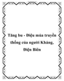 Tăng bu - Điệu múa truyền thống của người Kháng, Điện Biên