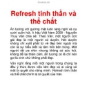 Refresh tinh thần và thể chất