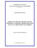 Luận văn Thạc sĩ Kinh tế: Nghiên cứu mối quan hệ giữa chi tiêu chính phủ và thâm hụt thương mại ở Việt Nam và của một số quốc gia mở rộng