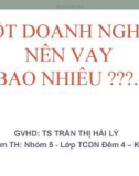 Thuyết trình: Một doanh doanh nghiệp nên vay bao nhiêu