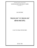 Tóm tắt luận văn Thạc sĩ Khoa học: Thặng dư và thặng dư bình phương