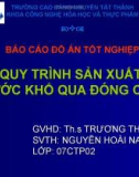 Báo cáo đồ án tốt nghiệp - Đề tài: QUY TRÌNH SẢN XUẤT NƯỚC KHỔ QUA ĐÓNG CHAI - TRƯỜNG CAO ĐẲNG NGUYỄN TẤT THÀNH