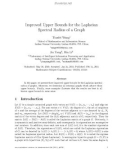 Báo cáo toán học: Improved Upper Bounds for the Laplacian Spectral Radius of a Graph