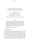 Báo cáo toán học: A Quasi-Spectral Characterization of Strongly Distance-Regular Graphs