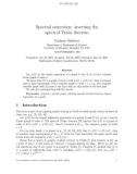 Báo cáo toán học: Spectral saturation: inverting the spectral Tur´n theorem a