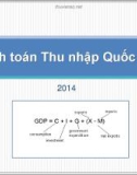 Bài giảng Hạch toán thu nhập Quốc dân - Châu Văn Thành