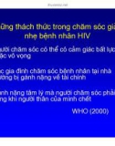 Bài giảng điều trị HIV - Chăm sóc giảm nhẹ cho bệnh nhân HIV/AIDS part 3