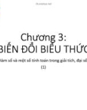 Bài giảng Tin học tính toán: Chương 3 (phần 1) - ThS. Huỳnh Văn Kha