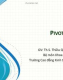 Bài giảng Tin văn phòng: Bài 5 - ThS. Thiều Quang Trung