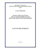 Luận văn Thạc sĩ Kinh tế: Tổ chức công tác kế toán cho các doanh nghiệp Việt Nam trong điều kiện sử dụng phần mềm ERP