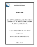 Luận văn Thạc sĩ Quản trị kinh doanh: Giải pháp marketing cho sản phẩm bánh kẹo của Công ty cổ phần MODELEZ Kinh Đô tại khu vực Tây Nguyên