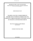 Summary of doctoral thesis: Teaching analytics at high schools in the direction of improving problem solving competence through equipping with some tactics of cognitive activities for students