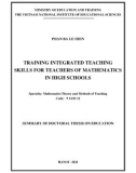 Summary of Doctoral thesis on Education: Training integrated teaching skills for teachers of Mathematics in high schools