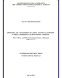 Summary of Doctoral thesis in Educational sciences: Designing and using rubrics to assess argumentative text writing competency of high school students