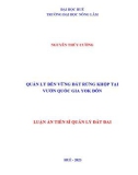 Luận án Tiến sĩ Quản lý đất đai: Quản lý bền vững đất rừng khộp tại vườn quốc gia Yok Đôn