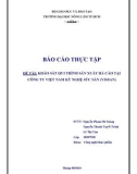 Báo cáo: Khảo sát qui trình công nghệ sản xuất Há Cảo